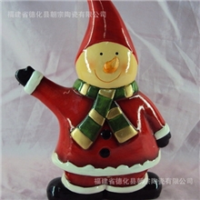 陶瓷工艺品圣诞雪人摆设现代陶瓷工艺品陶瓷工艺品摆设陶瓷摆设
