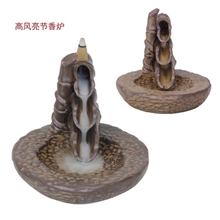 厂家批发家居饰品檀香炉盘香器具鸿鑫陶瓷高风亮节塔香观烟熏香炉