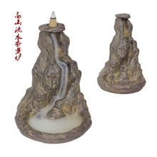 厂家批发家居饰品檀香炉盘香器具鸿鑫陶瓷高山流水观烟熏香炉