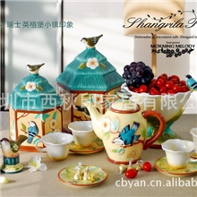 彩绘陶瓷餐具批发、日用手绘陶瓷、库存外贸陶瓷