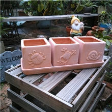 园艺花盆红陶花盆园艺盆多肉植物盆3款动物配盘厂家直销