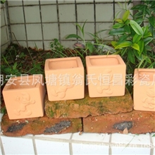 国际盆/多肉花盆/红陶花盆/花盆陶瓷/厂家直销/方盆/陶盆/精灵盆