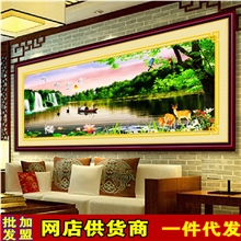 szx精准印花十字绣财运亨通鸟语花香财源滚滚2米新款客厅批发