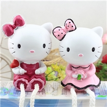 特价销售厂家直销树脂娃娃吊脚娃娃生日礼物KT猫时尚凯蒂猫