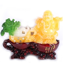 仿玉白菜工艺品摆件仿玉工艺品树脂工艺品家居装饰品1019