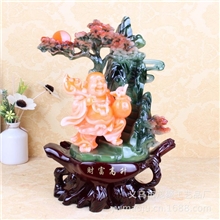 新款仿玉财富高升佛像树脂工艺品商务礼品批发工艺品厂家729