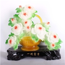 义乌仿玉一揽富贵彩色家居摆件树脂促销工艺品商务礼品批发1348