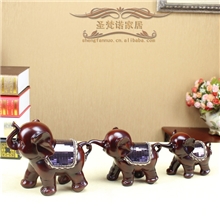 厂家直批创意家居饰品新房大象摆件可爱三连象平安吉祥如意