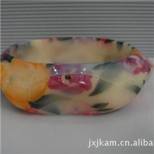 欧美流行风尚树脂印花手镯