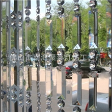 厂家直销仿水晶三角长条方块珠帘八角珠门帘颜色可做量大从优