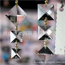 仿水晶超大尺寸方片珠帘水晶珠帘售楼部酒店KTV装饰商场大堂