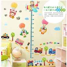 可爱卡通卧室客厅墙贴儿童房墙贴可移除墙贴纸娃娃身高贴A891