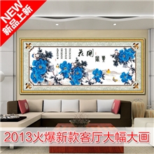 米奇兰十字绣100%精准印花客厅系列花开富贵&mdash;蓝牡丹批发