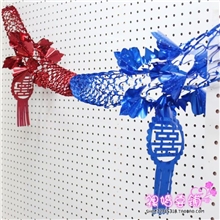 婚庆喜字拉花亮光纸材质加长4.5米五彩拉花富贵喜拉花