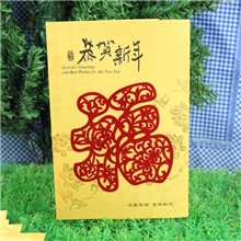 热销韩国创意商务新年贺卡批发特价植绒小卡片可爱立体明信片