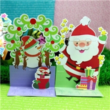 供应创意圣诞贺卡6张1套6种图起批拍下就发货