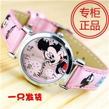 迪士尼卡通手表米奇mickey儿童手表皮带小孩手表小学生手表