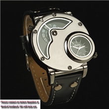 一件起比Ebay/速卖通热卖OULM欧蕾九针双时区石英表男潮流时装表