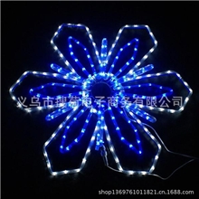 搜荷美装LED圣诞节雪花支架灯饰60cm双色六菱雪花厂家直销