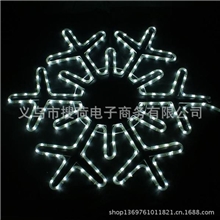 搜荷美装商场酒店圣诞美陈装饰道具60cm单色十字雪花圣诞装饰