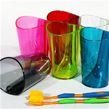 加厚版多功能炫彩二合一防垢洗漱杯漱口杯带牙刷架刷牙杯翻身杯