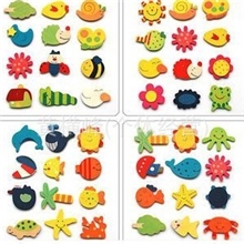 木制环保卡通动物冰箱贴创意卡通日韩国学生文具批发混批