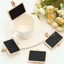 厂家直销木制可爱迷你小黑板留言夹