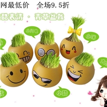 趣味DIY魔草娃娃系列炫酷表情草娃娃批发加印logo广告礼品