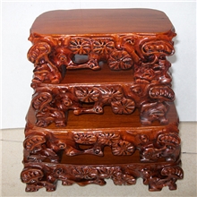 实木底座小长方套四雕松树底座加腿奇石底座可挖槽13071202