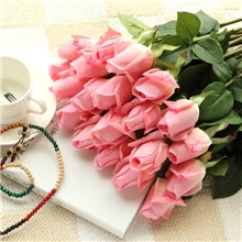 超逼真手感PU仿真情人玫瑰花卷边保湿玫蕾家居装饰卷边玫蕾