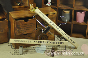 zakka法文裤架复古做旧原木衣架支持支付宝交易