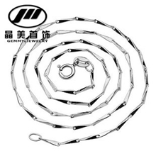 淘宝热销女款瓜子链批发925纯银项链纯银镀白金项链30%银配链