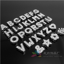 【10MM全钻字母】穿带DIY字母粒镶钻字母白钻字母