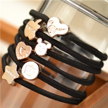 特价韩版发绳百搭仿合金苹果蝴蝶皮筋百搭头绳发圈发饰批发