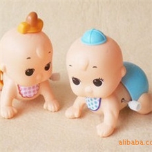 地摊热销货源批发摇头娃娃玩具批发发条上链爬娃扭屁股娃娃