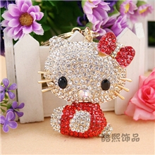 酷熙饰品热销创意韩国风超大kitty猫汽车钥匙扣疯狂抢购包包扣