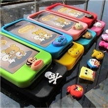 批发新款果果CC轻松熊史迪仔iphone44S手机壳手机外壳保护套