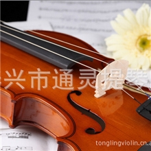 通灵实木亮光小提琴普及手工小提琴乐器小提琴批发更优惠
