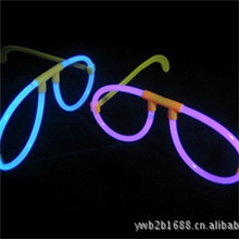 【厂家直销】圆型眼镜荧光棒荧光眼镜发光眼镜