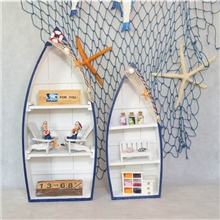 新款地中海风格木柜套二船柜收纳储物柜展示柜创意家居装饰摆件