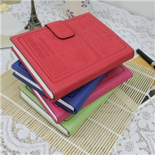 [韩国文具]A6彩页皮面创意笔记本磁性包扣叮咚兔日记本记事本