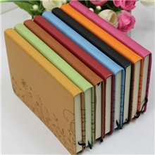 韩国文具博文50K120页新纯色办公PU面笔记本(小号)创意日记本批发