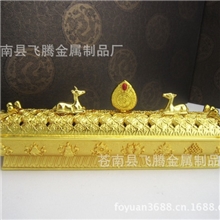 藏传佛教用品新款尼泊尔工艺八吉祥卧香炉纯铜香熏线香炉