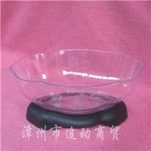 批发水仙花专用花盆椭圆形透明树胶花盆（含底座）大号盆