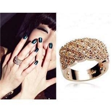新款韩国饰品批发高档奢华闪耀满钻戒指指环女日韩流行尾戒