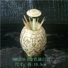 彩釉蛋形锌合金牙签筒牙签盒牙KTV签盅罐牙签座牙签瓶自动弹力