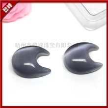 供应梧州人造合成宝石棕色异形猫眼水晶玻璃厂家加工批发A-AAAAA