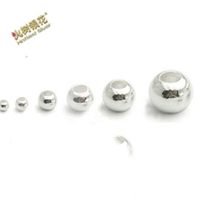 925纯银饰品配件纯银光珠3mm4567810mm时尚银圆珠批发B