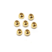 正品不退色美国进口K金珠子diy配件散珠圆珠345mm光珠