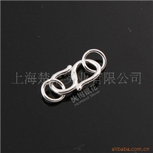 925纯银饰品纯银配件DIY配件纯银搭扣S扣银扣银饰配件批发